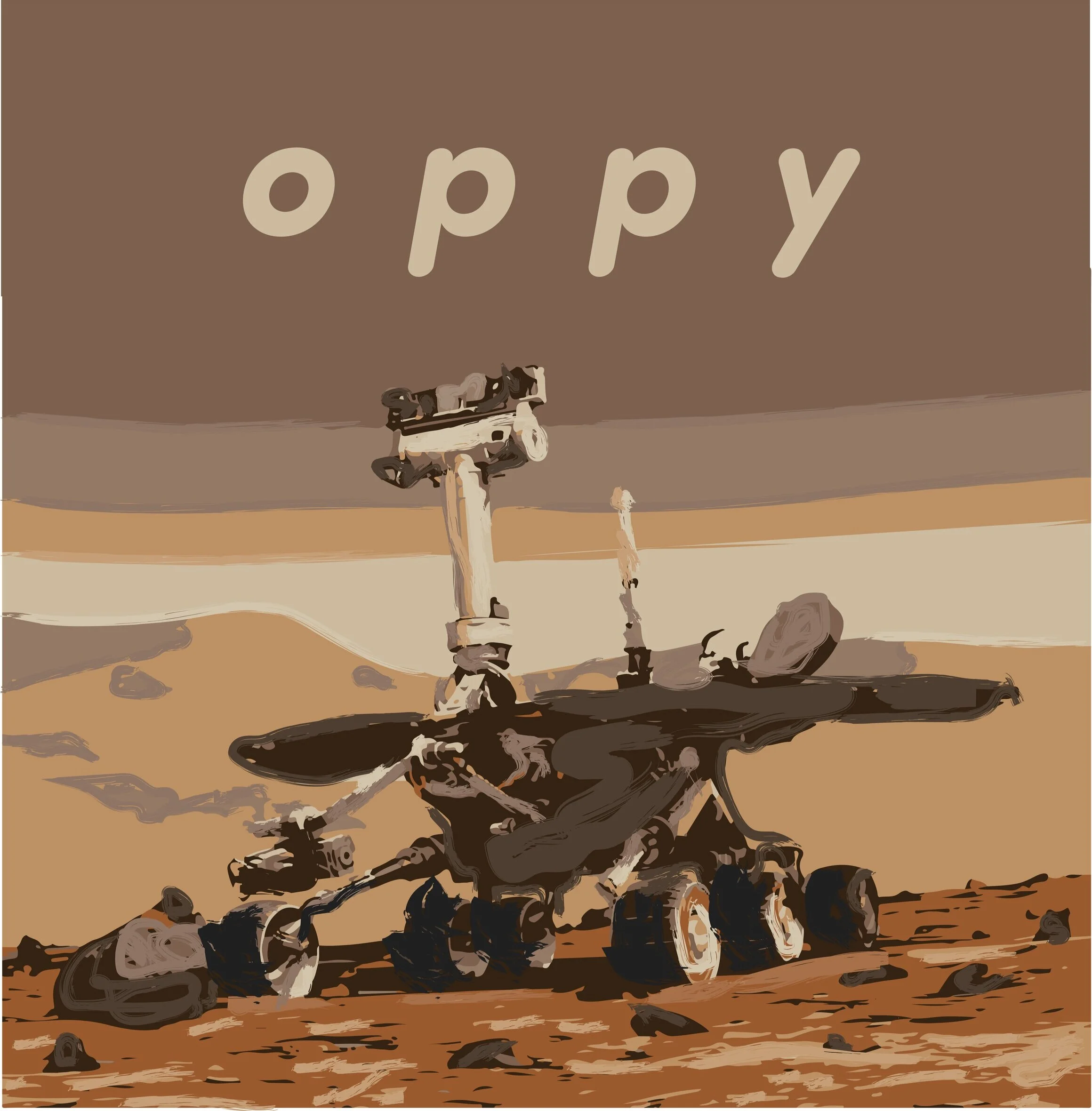 Oppy: Mars Rover storybook title page